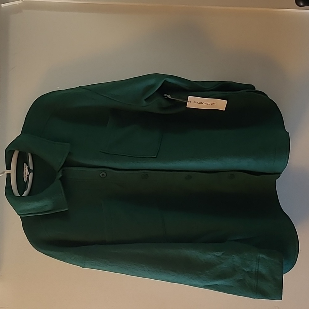 Liz Claiborne Women Shacket .. Green ..‎ 2x - Picture 3 of 6